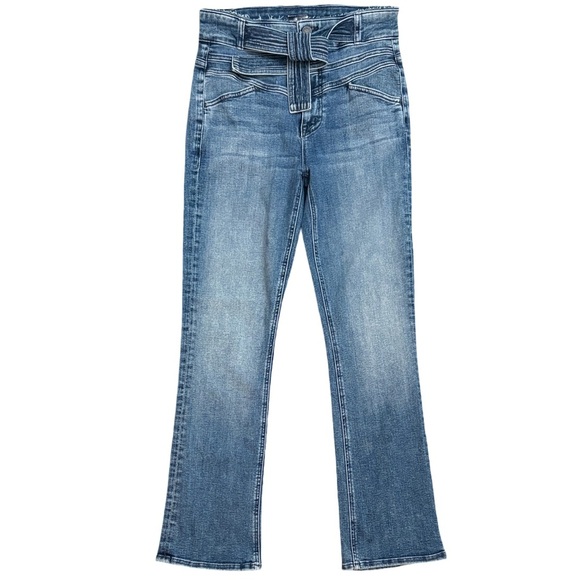 Mother The Triple Stack Insider Ankle in Chick Flick Wash Jeans Belted Size 26 - Picture 4 of 15